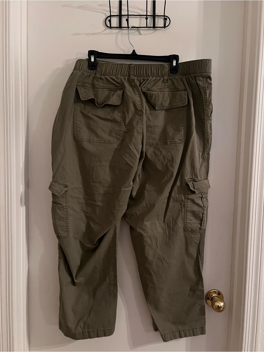 Old Navy High Rise OG Chino Cargo Pants Olive Green 2X - Picture 2 of 4